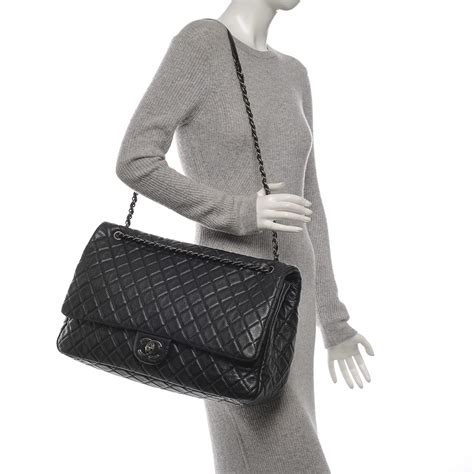 chanel calfskin quilted bag|black chanel bag price.